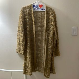 Chicos size 2 tan cardigan